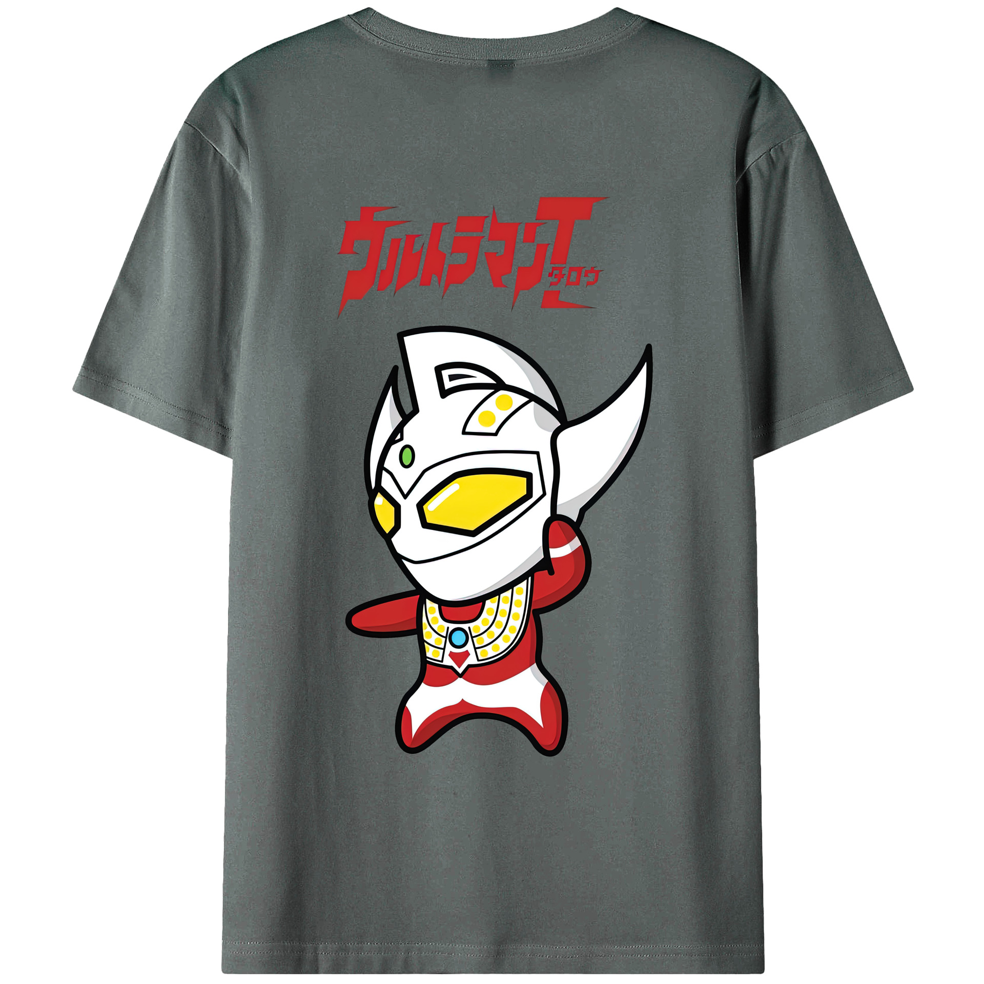 （画像用） ウルトラマン Ultraman 綿100％ メンズ半袖Tシャツ（バックプリント） 通気性